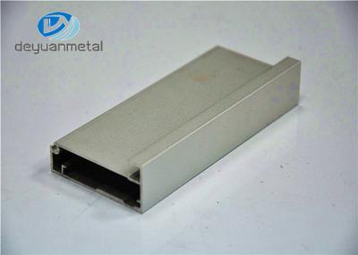China Silver Anodized Aluminium Extrusion Profile For Aluminium Cabinet Decoration , 6063-T5 for sale