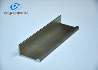 China 2 Meter Alloy 6063-T5 Silver  Brushed Aluminium Extrusion Profile For Cabinet for sale