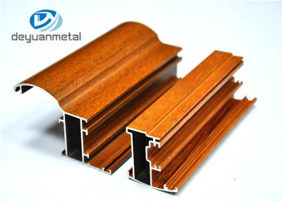 China Customized Wood Grain Aluminum Profiles For Doors Wear Resistance for sale