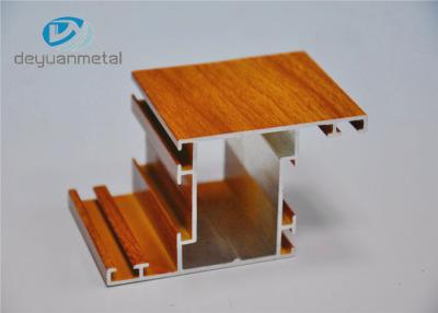 Chine L'aluminium en bois de grain de l'alliage 6063 profile la force à haute résistance de sections à vendre