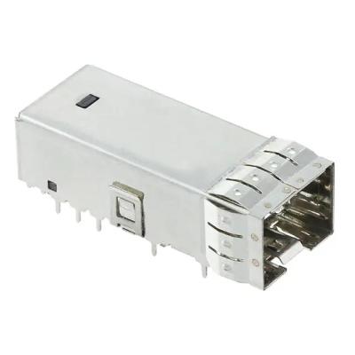 China TE 2246041-1 SFP+ 1x1 Micro Receptacle With Cage External Springs 10 Gb/S for sale