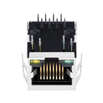 China Resistor LED Rj45 LPJ0012A73NL Single Port Fast Ethernet Connectors for sale