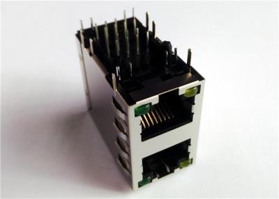 China 1-6368011-2 Modular Jack 2X1 Stacked Rj45 8 POSITION CAT 5 Shielded 6368011-7 for sale