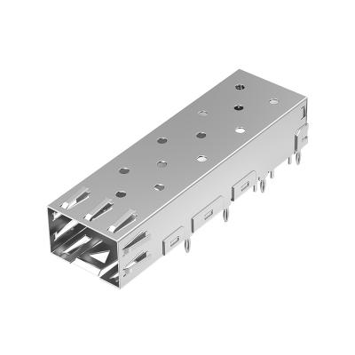 China 2227023-1 SFP Cage Connector 1x1 Port Right Angle Shielded No Light Pipe for sale