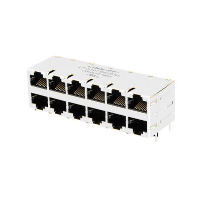 China 1840267-5 POE RJ45 Connector Stacked Gigabit POE+ 2x6 POE Rj45 Pinout 1840267-6 for sale