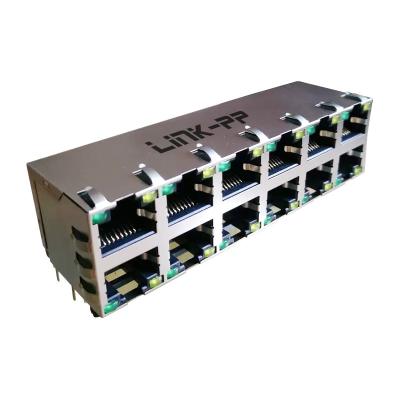 China 10/100/1000 Base-T Stacked RJ45 Multi Connector 3-1840267-4 9-1840267-4 for sale