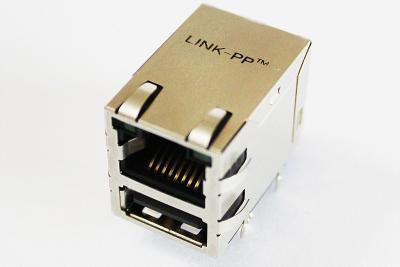 China OEM 90 Degree USB RJ45 Connector for IP Phone , Printed Circuit Board for sale