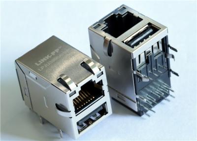 China RJMG233022610ER RJ45 Over USB Connector 1000 Base-T Filter Integrated Jack for sale
