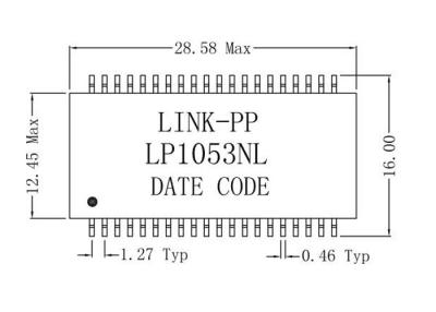 中国 ISL0200 10/100Base-Tのクォードの港ネットワークの磁気学の変圧器SMD LP1053NL 販売のため