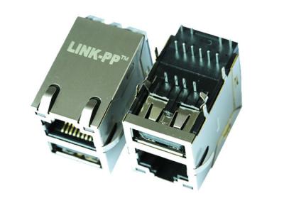 Cina Base combinata del connettore 10/100 di HR981190C USB Rj45 - moduli LPJU3102ABNL di Ethernet di T in vendita