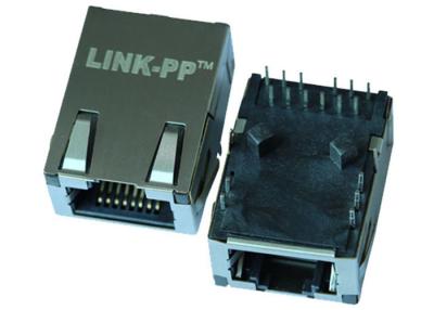 中国 LEDs LPJK8001AGNLが付いている控えめな1x1港Rj45 PCB 10/100の基盤Tタブ 販売のため