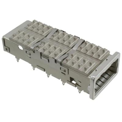 China 1551892-1 Position ZQSFP+ Cage with Heat Sink Connector Press-Fit Through Hole, R/A for sale