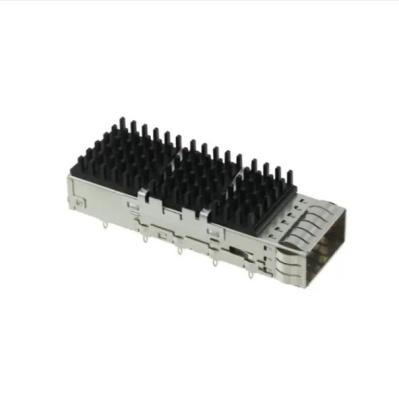 China 2170704-2 Position QSFP28 Cage with Heat Sink Connector Press-Fit Through Hole, Right Angle for sale