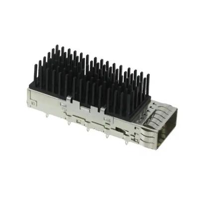 China 2170704-3 Position QSFP28 Cage with Heat Sink Connector Press-Fit Through Hole for sale