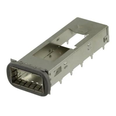 China 2170752-2 Position ZQSFP+ Cage with Heat Sink Connector Press-Fit Through Hole for sale