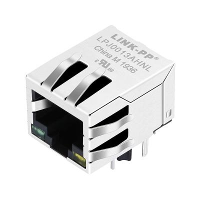 China Silver Metal IEEE RJ45 Modular Jack ,Interested Rj45 Connector 13F-63CGYD4S2NL for sale