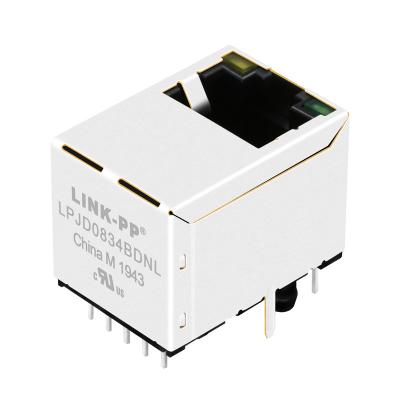 China JD3-0002NL cobrem o protetor do conector da entrada 1000Base-T Rj45 com diodo emissor de luz à venda