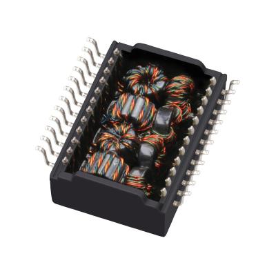 China L22T003-3 Gigabit Ethernet Telecom Transformer POE / POE+ 802.3af Lan Magnetics LP6096ANL for sale