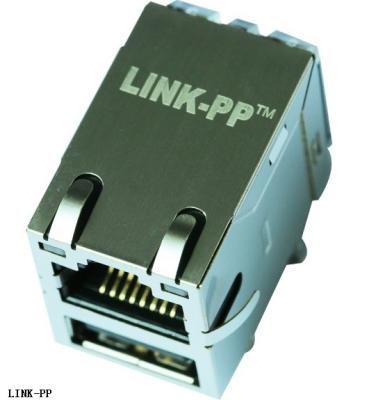 China Combo USB Rj45 connector 8211-1X1T-36-F Single Port Jack With USB LPJU3101AONL for sale