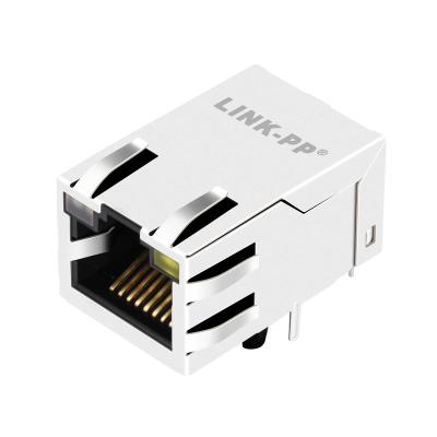 China 0875-1X1T-G4 1000 BASE-T Gigabit 10PIN RJ45 Female Connector Through Hole With Led for sale