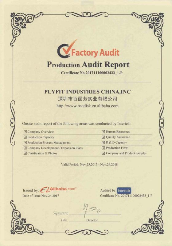 Production Audit Report - Plyfit Industries China, Inc.
