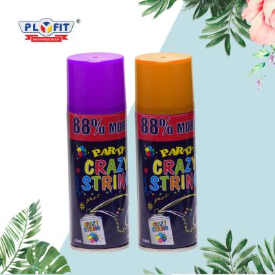 China European Standard Crazy String Spray Party Decoration Silly String Spray Free Sample for sale