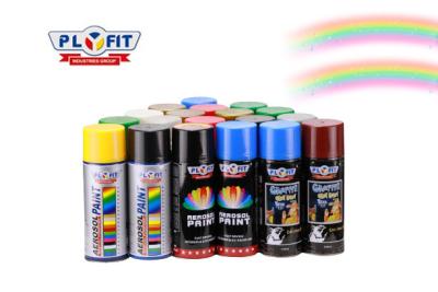 China Plyfit Aerosol Acrylic Spray Paint Chrome Glod Florescent Color For Glass / Wood / Metal for sale