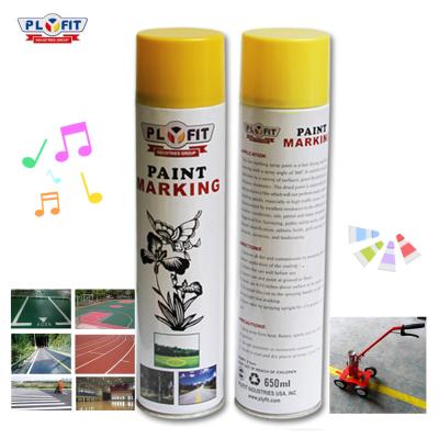 China 650ml Plyfit Yellow Road Line Marking Paint Butterfly Nozzles For Road Marking for sale