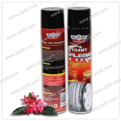 中国 Aerosol Tyre Cleaner Spray Renew Protection Rich Foam Car Tyre Shine Spray 販売のため
