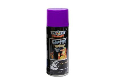 China Non Toxic Acrylic Lacquer Paint For Wood Surface , Eco - Friendly Purple Glitter Spray Paint ing on the wall for sale