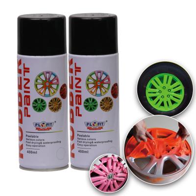 China Tinta em spray de borracha acrílica 400 ML, tinta para rodas externa vermelha, secagem rápida, baixo odor à venda