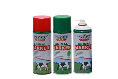 China Marca de marcado animal de capa líquida 500ml de la etiqueta de las ovejas del ganado del cerdo del espray de la pintura seca rápidamente en venta