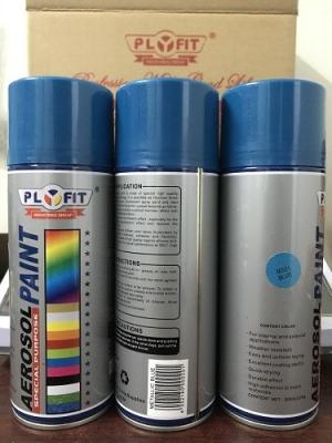 China Removable 450ml Waterproof Spray Paint Sky Blue Metallic Gold Silver for sale