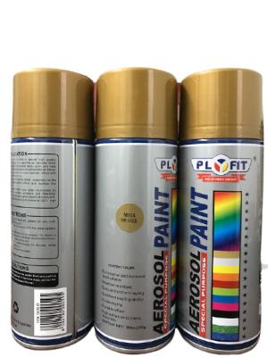 China Anti Rust Waterproof 450ml 18K Gold Car Paint Aerosol Cans for sale