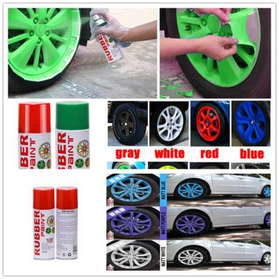 China Glossy Liquid Coating 400ml Rubber Spray Paint For Car Wheel for sale