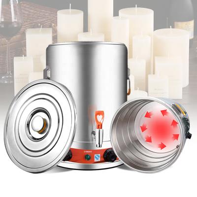 China Commercial Raw Wax Stainless Steel Paraffin Soy Wax Melter Pot Candle Melting Making Machine Manufacturers Wholesale Price for sale