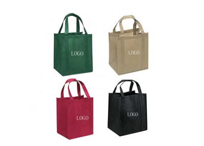 China Lightweight recycled Non Woven tote bags Shopping Bag custom logo for sale