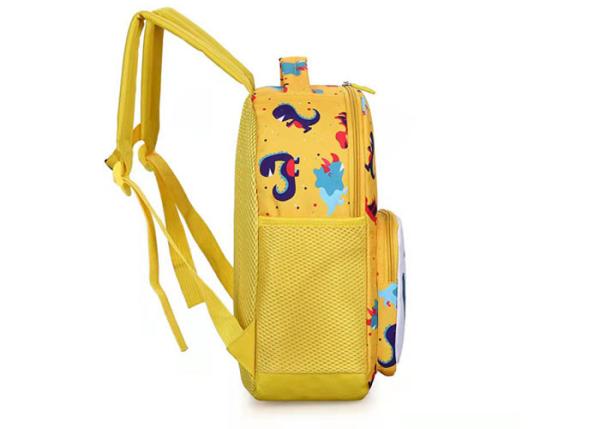 Quality Zipper Closure 600D Polyester Backpacks For 4 Year Olds Yellow Blue for sale