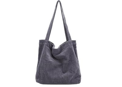China 100% Cotton Corduroy Tote Bags Customized Corduroy Shoulder Tote Bag for sale