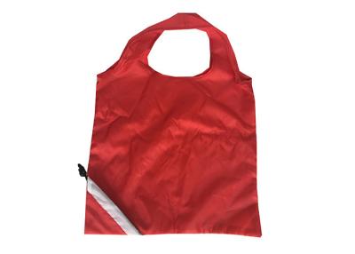 China Red Recycled Folding Tote Bag Custom 190T Strawberry Shopping Tote Polyester for sale