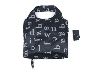 China Reusable Shopping Folding Tote Bag With Logos , Supermarket Folding Bag Into Pouch for sale