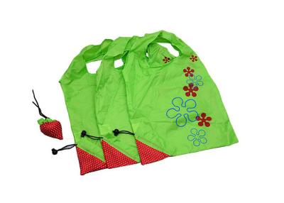 China Strawberry Shape Polyester Folding Tote Bag 190T Polyester Material OEM / ODM for sale