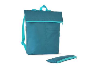 China Retro 420D Nylon vouwbare rugzak Tote Bag voor reizen Blauw Zwart Te koop
