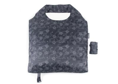 China Black 190T Foldaway Tote Bag Washable Foldable Beach Bag for sale
