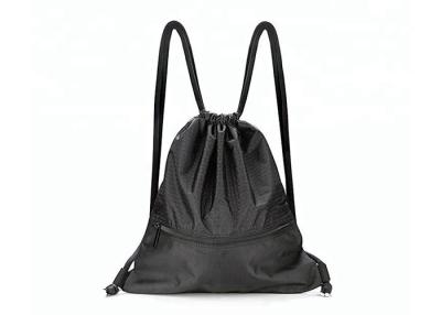 China Mesh Nylon Custom Drawstring Backpack Polyester Black Cinch Sack for sale