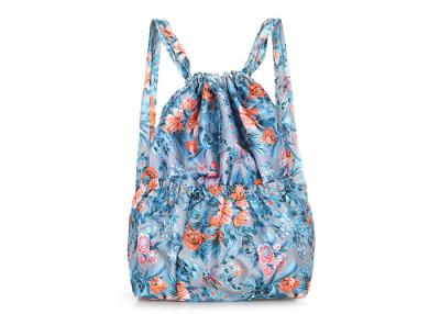 China 210D Polyester Drawstring Sack Bag Waterproof Drawstring Backpack for sale