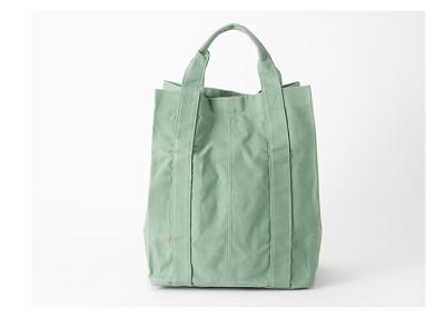 China Green Fancy Cotton Tote Bags 50x45cm Reusable Canvas Tote Bags for sale