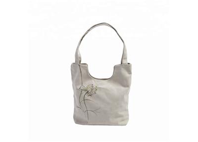 China Strong Sewing Cut Die 100 Cotton Tote Bags Environmental Lotus Flower Design for sale