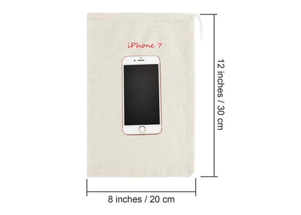 Quality 100% Eco Friendly Natural Cotton Drawstring Bags Various Size Custom Logo for sale
