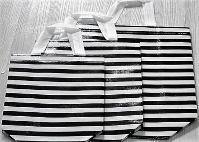 China Striped Waterproof Environmentally Friendly Tote Bags ISO/SEDEX Approval for sale